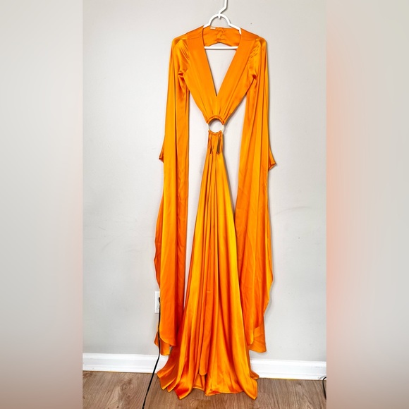 Cult Gaia Jasmin Cut Out Maxi Dress Silk Gown Size XS - Picture 4 of 10